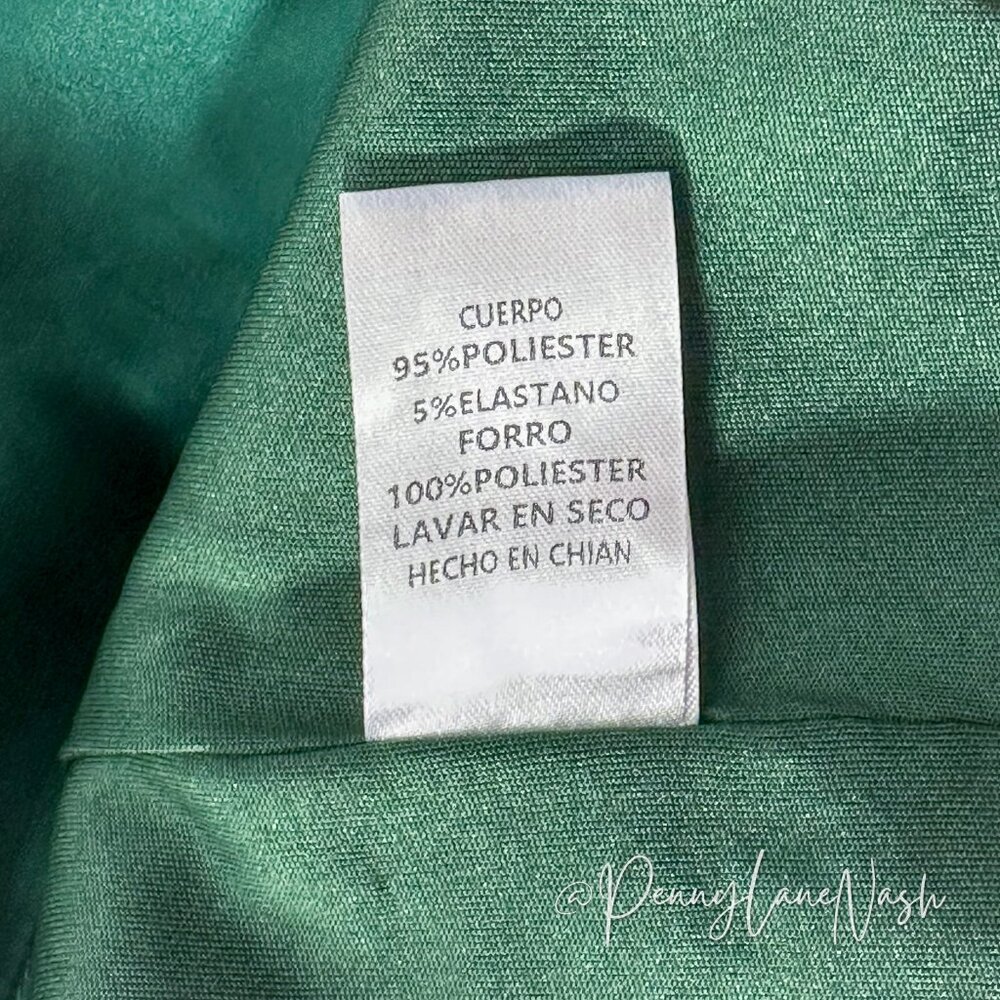 TCEC Satin Draped One Shoulder Mini Dress Green NWT - Picture 5 of 16